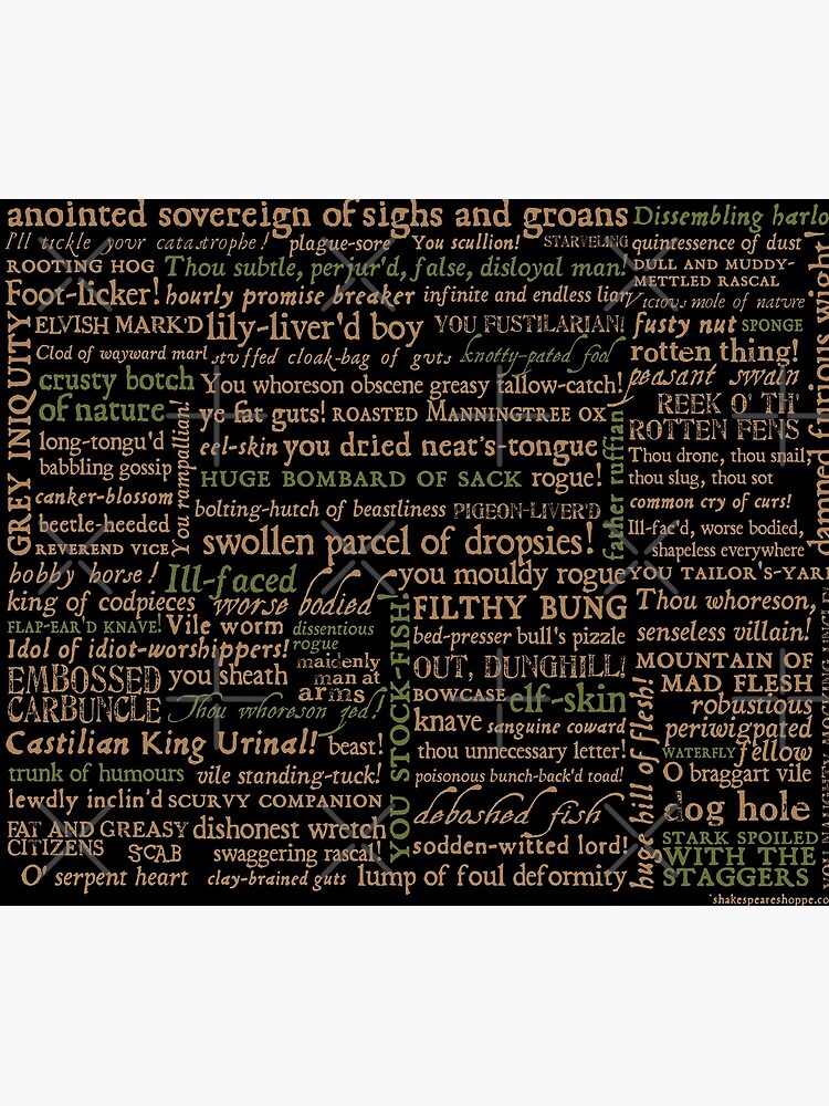 Shakespeare Insults Dark - Revised Edition (by incognita) by incognitagal