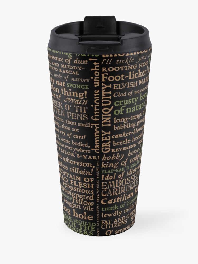Alternate view of Shakespeare Insults Dark - Revised Edition (by incognita) Travel Coffee Mug