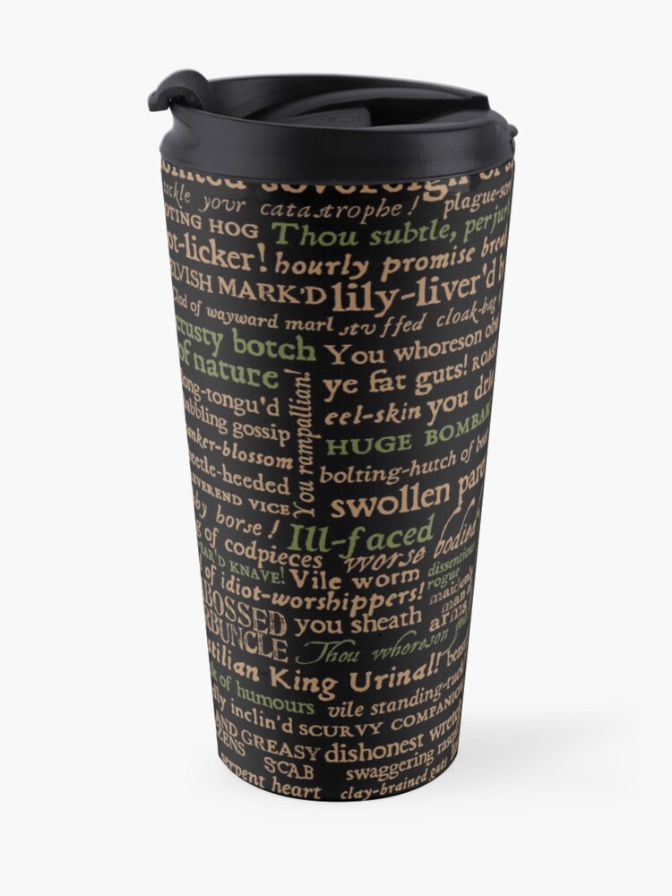 Alternate view of Shakespeare Insults Dark - Revised Edition (by incognita) Travel Coffee Mug