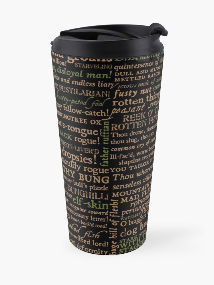 Alternate view of Shakespeare Insults Dark - Revised Edition (by incognita) Travel Coffee Mug