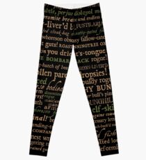 Shakespeare Insults Dark - Revised Edition (by incognita) Leggings