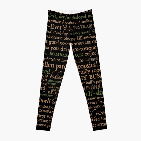 Shakespeare Insults Dark - Revised Edition (by incognita) Leggings