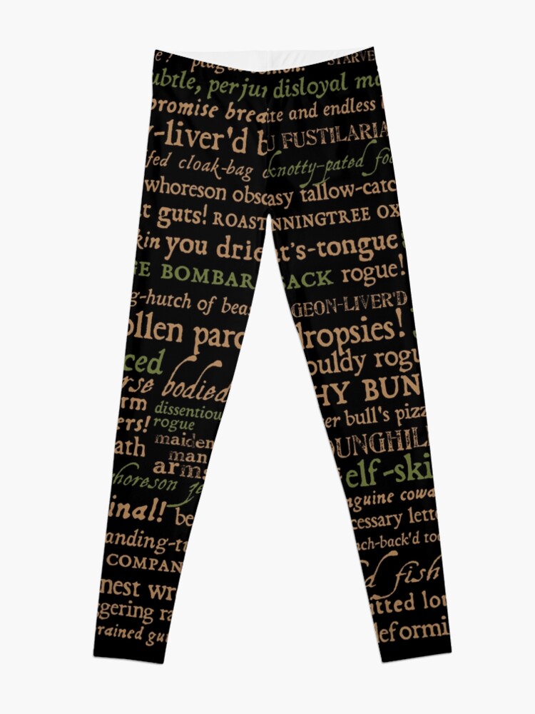 Alternate view of Shakespeare Insults Dark - Revised Edition (by incognita) Leggings