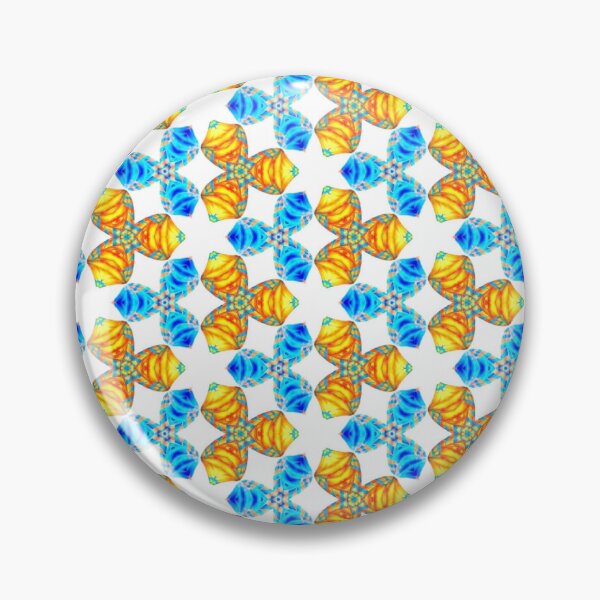 Item preview, trifoliate blue and yellow designed and sold by ritusdesigns.