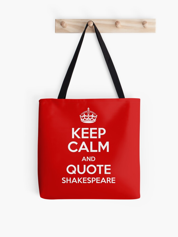 Thumbnail 1 of 2, Tote Bag, Keep Calm & Quote Shakespeare designed and sold by Styled Vintage.