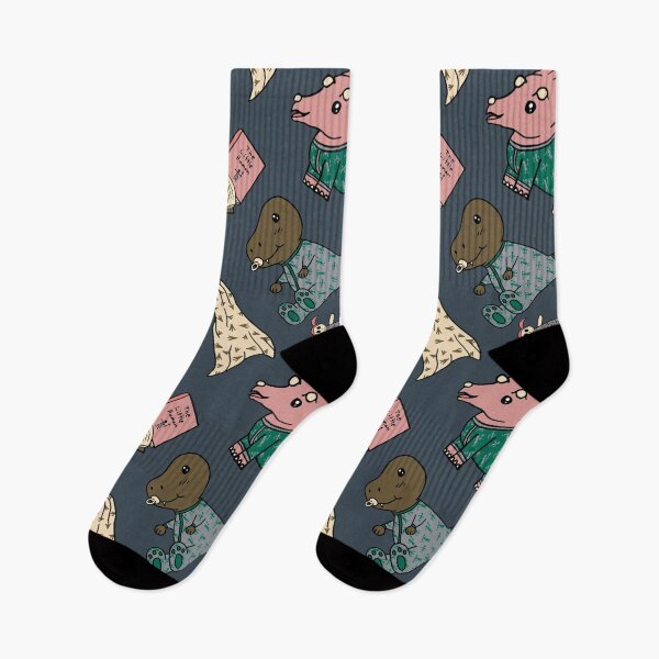 Item preview, Baby Dinosaurs in Pajamas Seamless Pattern- Cute Baby Dinosaurs Pattern - Little Dino PJs - Dinosaur Nursery Pattern - Charcoal designed and sold by EcoElsa.