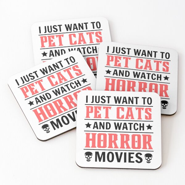 Item preview, I Just Want To Pet Cats And Watch Horror Movies designed and sold by chetan786.