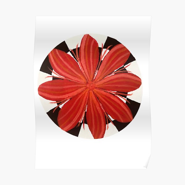 "Red Flower " Poster for Sale by SusanRiceArt Redbubble