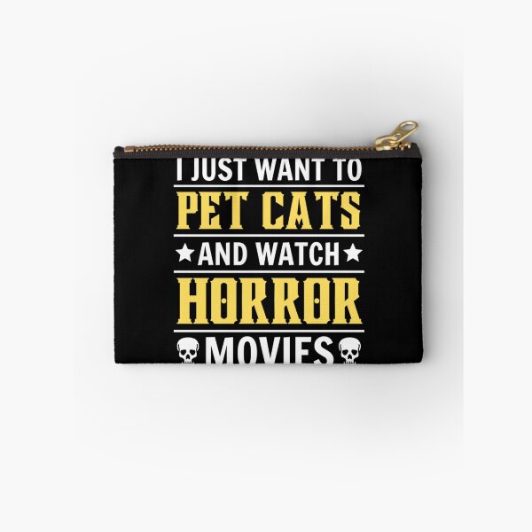 Item preview, I Just Want To Pet Cats And Watch Horror Movies designed and sold by chetan786.