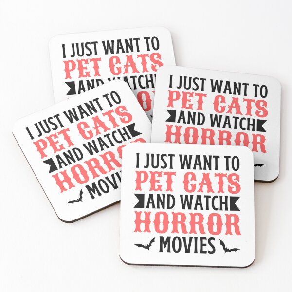 Item preview, I Just Want To Pet Cats And Watch Horror Movies designed and sold by chetan786.