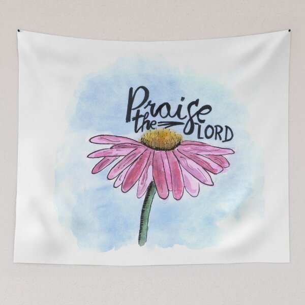 Item preview, Praise The Lord. Christian Handpainted Watercolor Design designed and sold by HighArtDesigns.
