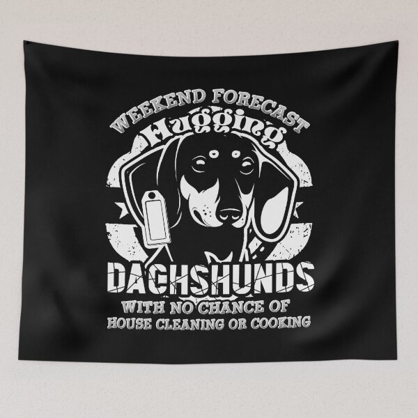 Item preview, Weekend Forecast Hugging Dachshunds With No Chance designed and sold by UnknownArtistt.