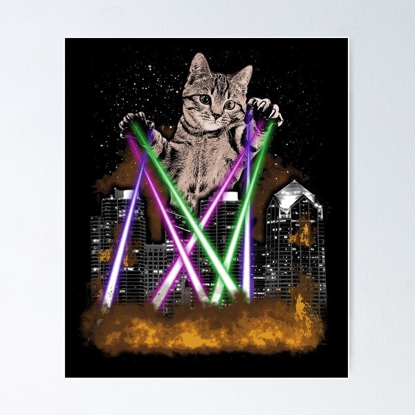 Tarjetas de felicitación for Sale con la obra «gato láser» de CosmicBee