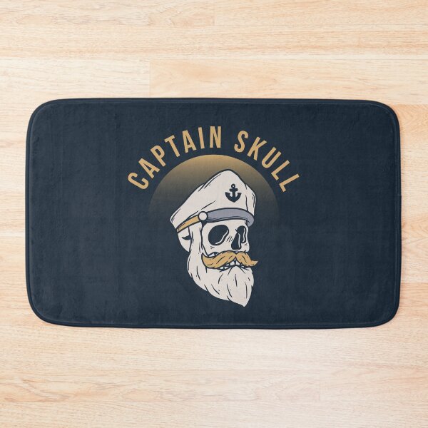 Item preview, Right Side View of Mustachioed Skull Captain designed and sold by rukurustudio.