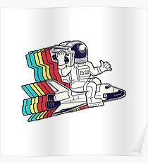 Spaceman Boombox Poster