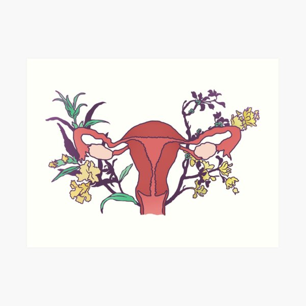 Floral Uterus Art Print