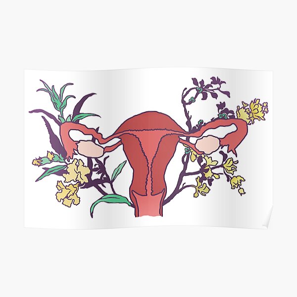 Floral Uterus Poster