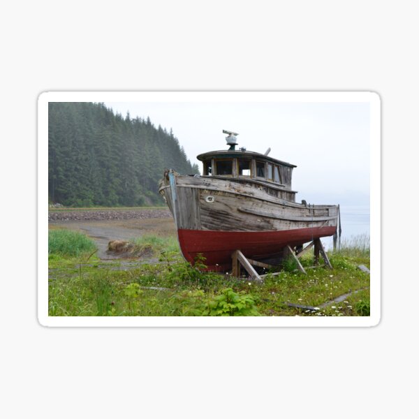 Item preview, Dry Dock Boat - Hoonah, Alaska designed and sold by GiftedCrow.