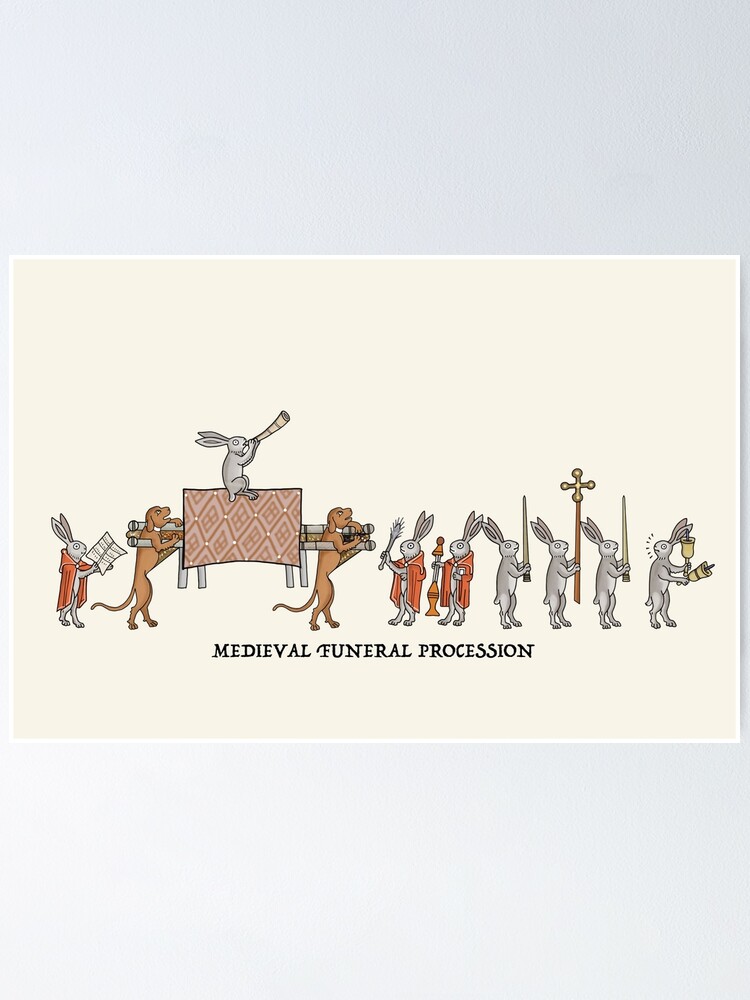 "Medieval Funeral Procession" Poster for Sale by ebrawne Redbubble