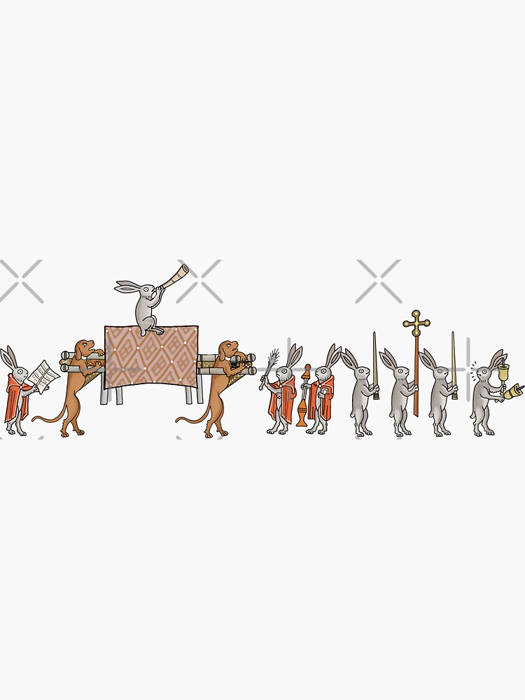 "Medieval Funeral Procession" Sticker for Sale by ebrawne Redbubble