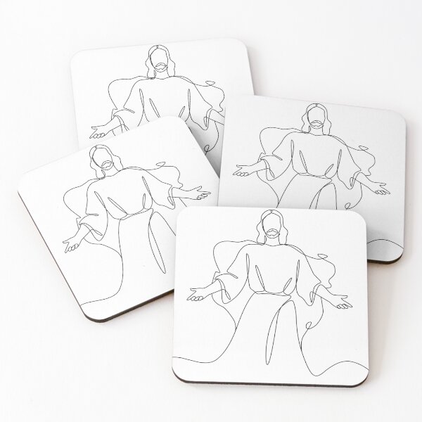 Item preview, Ascension Of Christ, One continuous  one drawn line art doodle of a spiritual Jesus Christ, Jesus Portrait, Wall Art, Jesus Wall Art, Jesus Poster designed and sold by andienhuynh.
