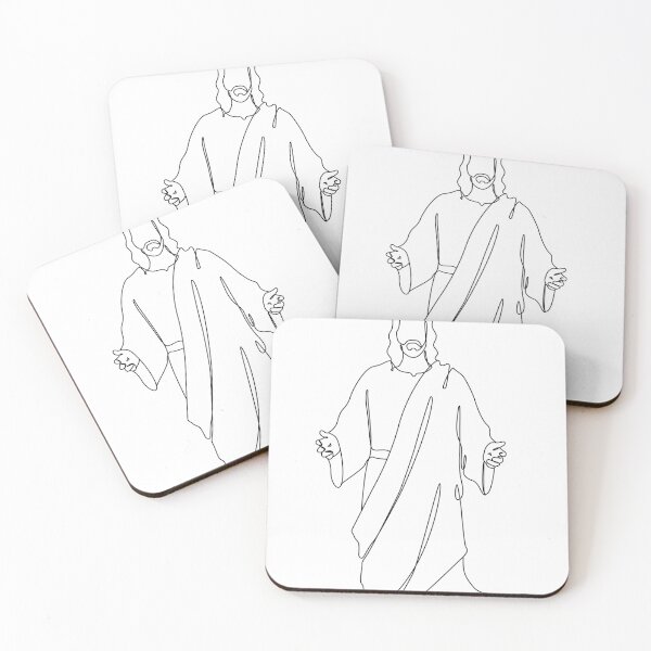 Item preview, One continuous  one drawn line art doodle of a spiritual Jesus Christ, Jesus Portrait, Wall Art, Jesus Wall Art, Jesus Poster designed and sold by andienhuynh.