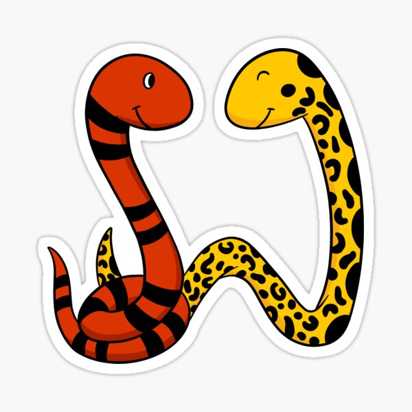 Two Snakes Best Friends Sticker