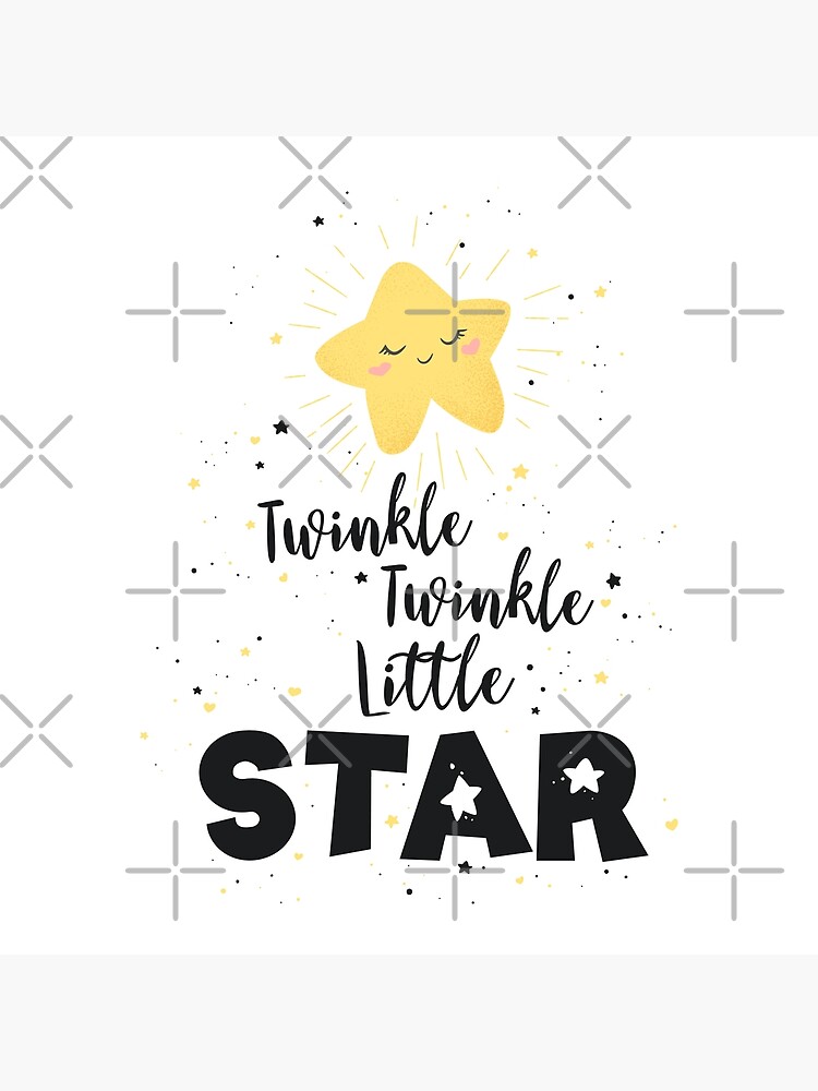 Twinkle Twinkle Little Star Cute Cartoon Star Poster For Sale By Darianaart Redbubble