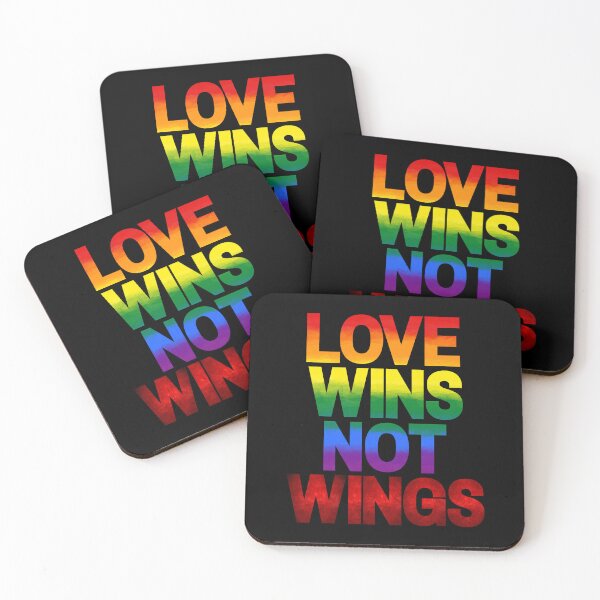 Item preview, Love Wins Not Wings LGBT Vegan designed and sold by IntegrityDesign.