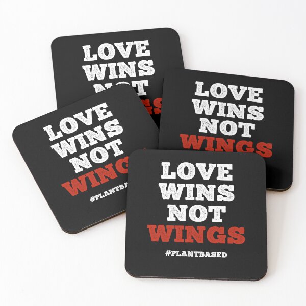 Item preview, Love Wins Not Wings Animal Rights Vegan designed and sold by IntegrityDesign.