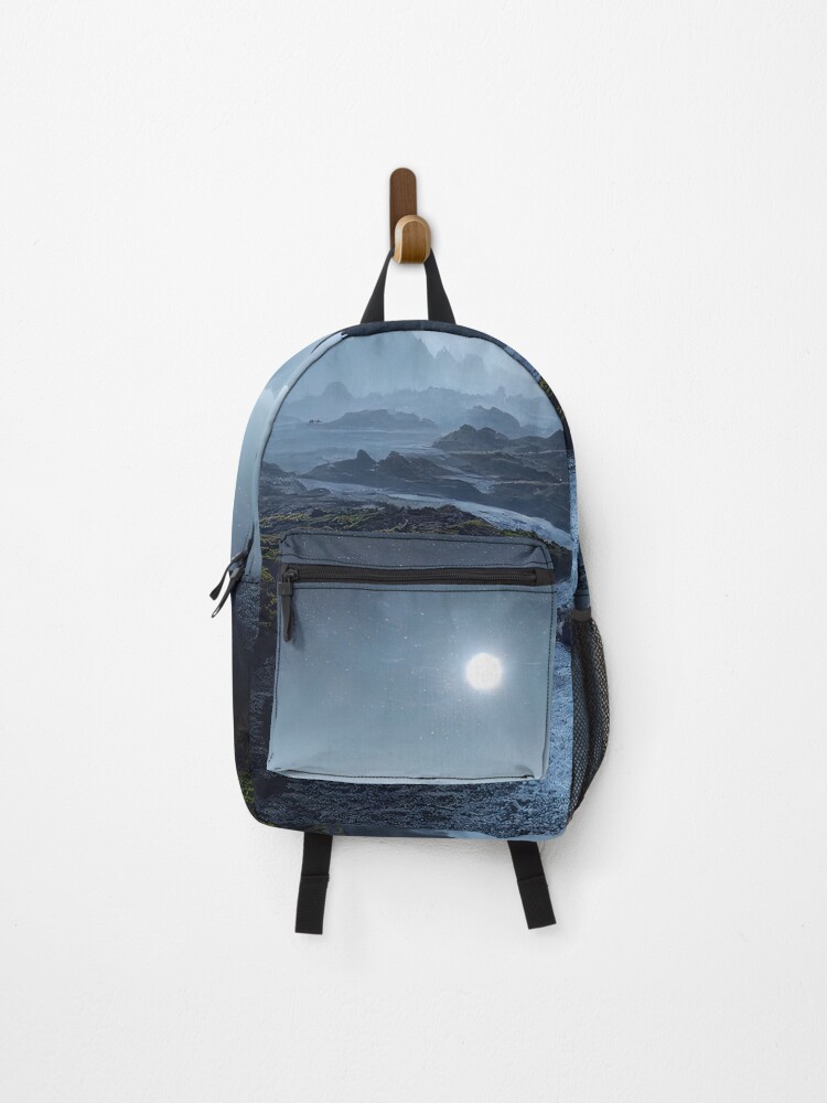 Thumbnail 1 of 3, Backpack, Alien Elven Landscape designed and sold by LessLowLast.