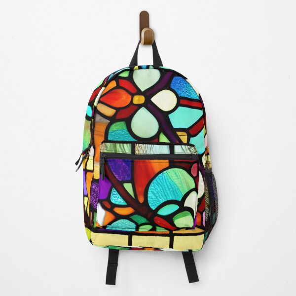 Item preview, Exquisite Stained Glass: Multi-Colored Geometric Pattern designed and sold by IlluminatedPage.