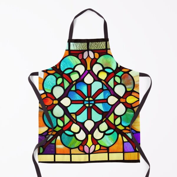 Item preview, Exquisite Stained Glass: Multi-Colored Geometric Pattern designed and sold by IlluminatedPage.