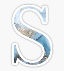Marble Letter S Sticker