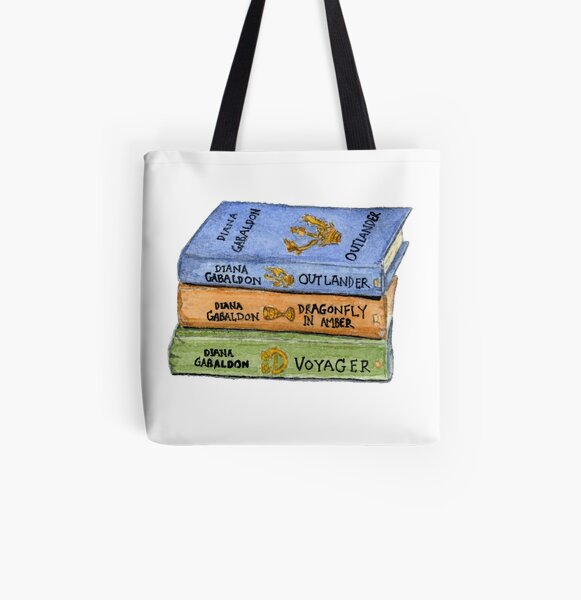 Aquarelle de pile de livre d'Outlander Tote bag doublé