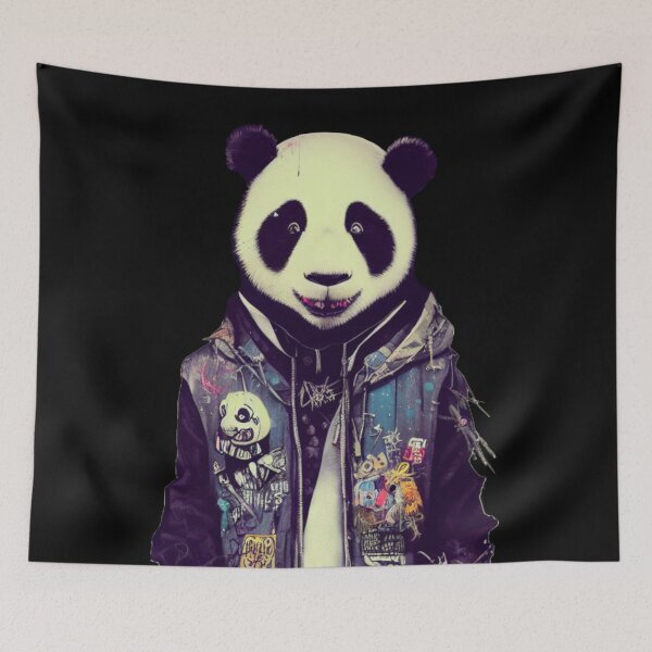 Item preview, Cool Punk Rock Pop Graffiti Panda Animal designed and sold by TheWildFlix.