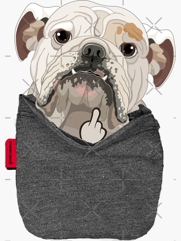 Bulldog FU Pocket by darklordpug