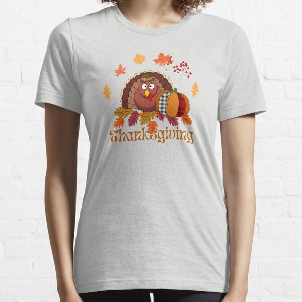 Thanks giving pumpkin plaid design Essential T-Shirt