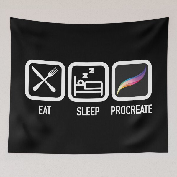 Item preview, Eat Sleep Procreate designed and sold by pomak.