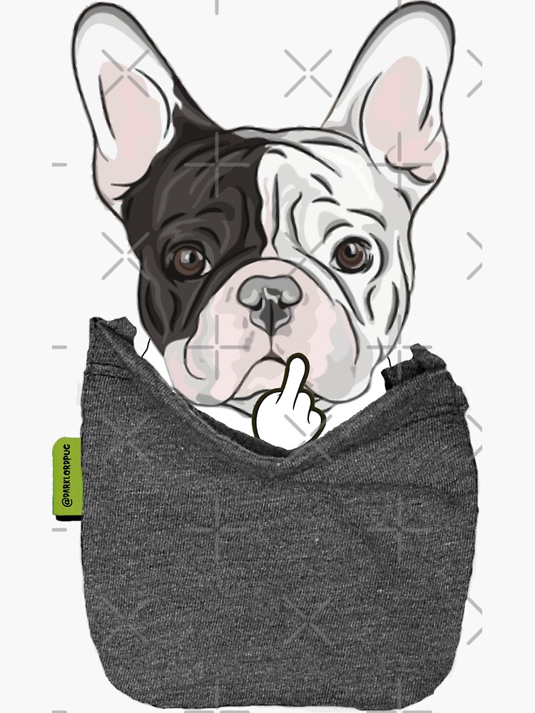 French Bulldog FU Pocket by darklordpug