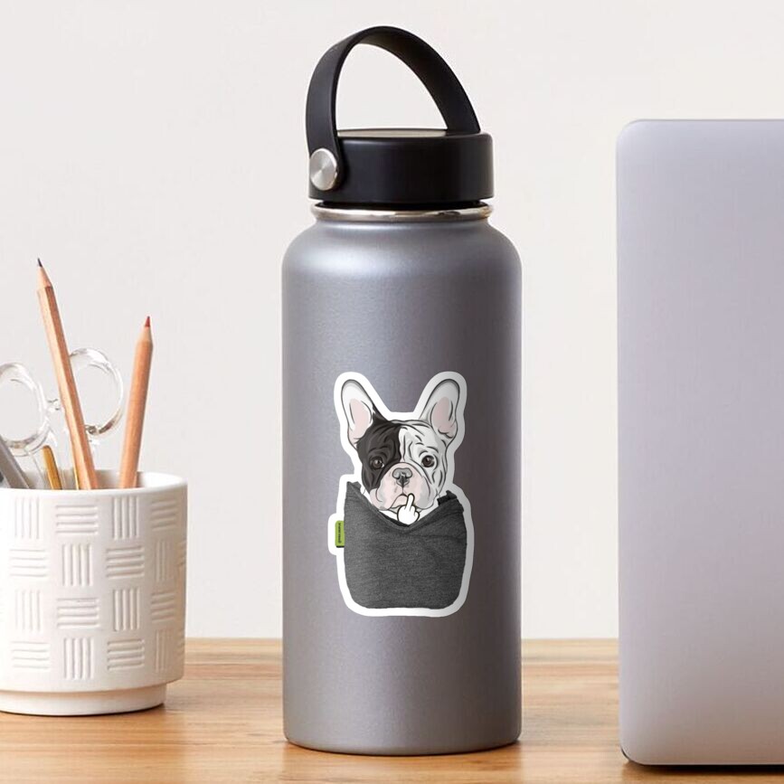 French Bulldog FU Pocket Sticker