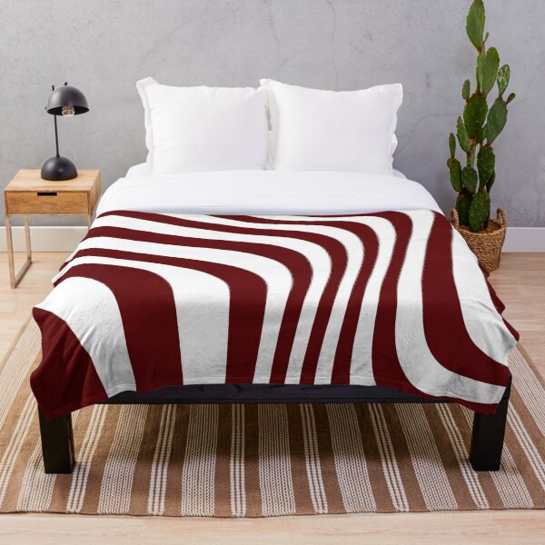 Item preview, Burgundy red and white wavy lines geometric pattern designed and sold by by-jwp.