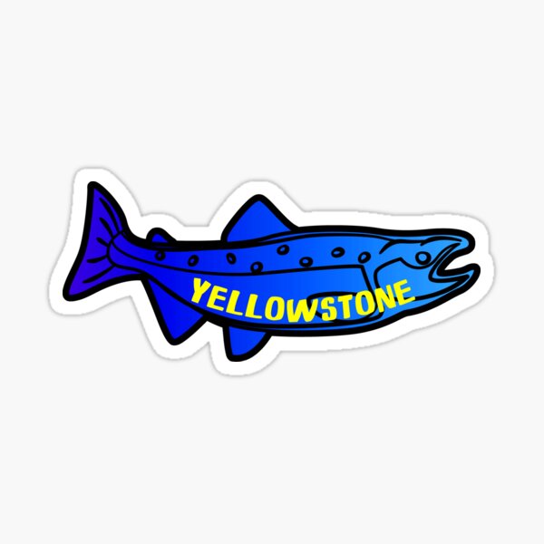Yellowstone national park trout fishing Wyoming rainbow brown cutthroat Sticker