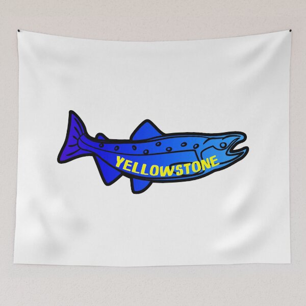 Item preview, Yellowstone national park trout fishing Wyoming rainbow brown cutthroat designed and sold by Travel Time.