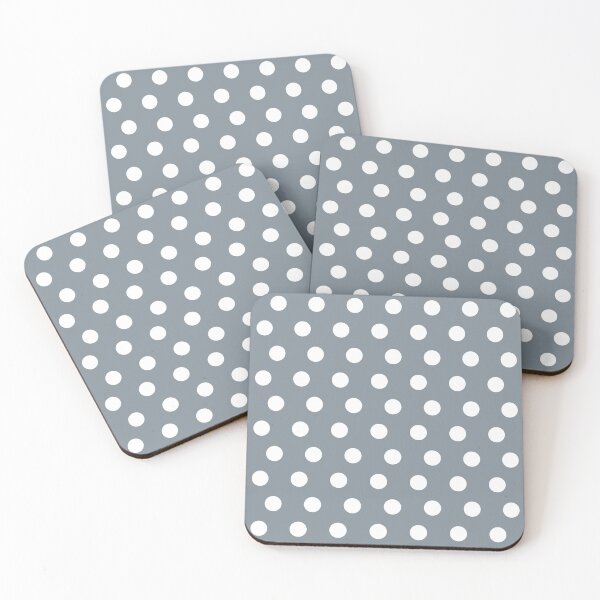 Item preview, Classic Polka Dot Pattern_White Chic Cool Gray Teal Gray Teal Grey Medium Grey designed and sold by mimihuang creations.