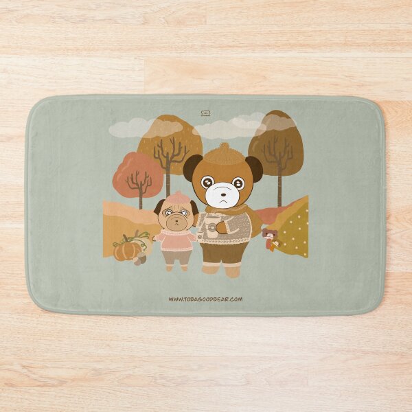 Item preview, Sweater Weather Bear and Pug designed and sold by Toba  Goodbear.