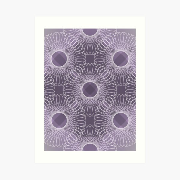 Circled in Shades of Amethyst Purple Art Print