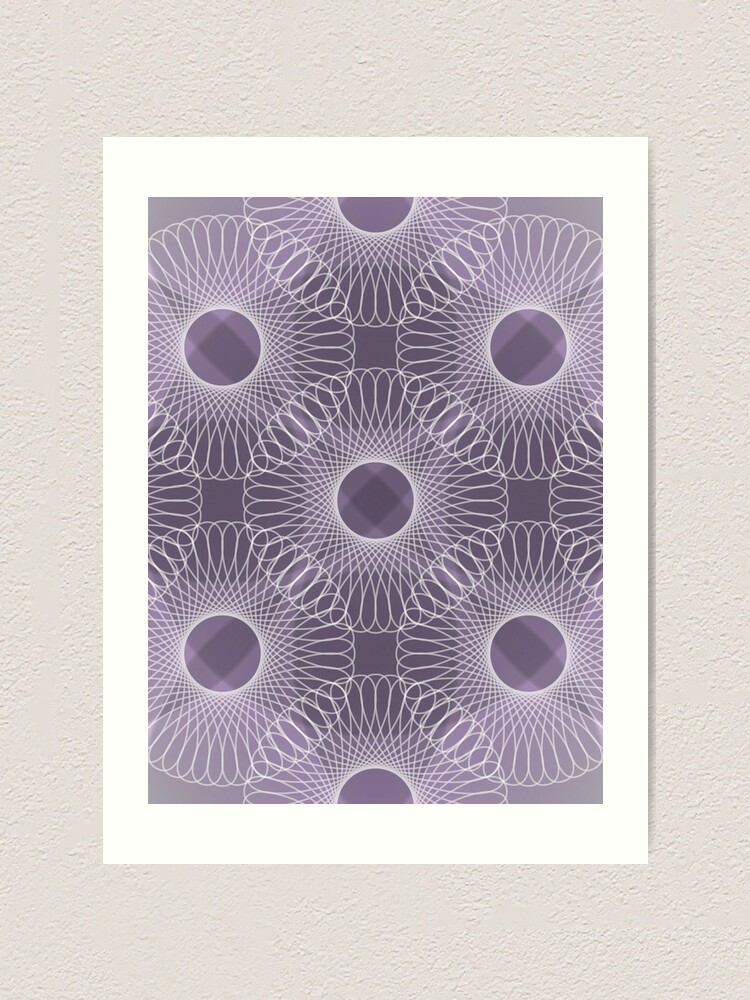 Alternate view of Circled in Shades of Amethyst Purple Art Print