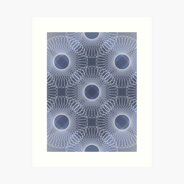 Circled in Shades of Sapphire Blue Art Print