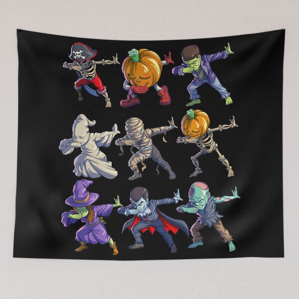 Item preview, Dabbing Skeleton Pirate Witch Pumpkin Halloween designed and sold by OliverBrueggem.
